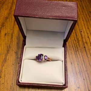 Amethyst ring.